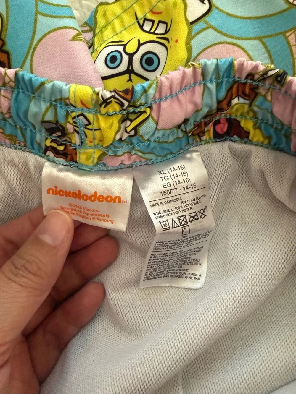 Nickelodeon SpongeBob Pink & Blue Swim Shorts